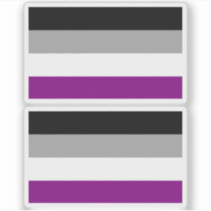Asexuelle Pride-Flagge Aufkleber