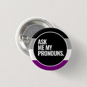 Asexuelle Pride-Flagge Button