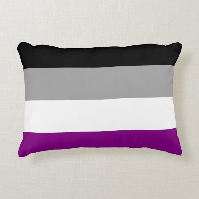 Asexuelle Pride-Flagge Dekokissen (Vorderseite)