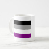 Asexuelle Pride-Flagge Kaffeetasse (Vorderseite Links)