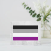 Asexuelle Pride-Flagge Postkarte (Stehend Vorderseite)