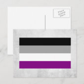 Asexuelle Pride-Flagge Postkarte (Vorne/Hinten)