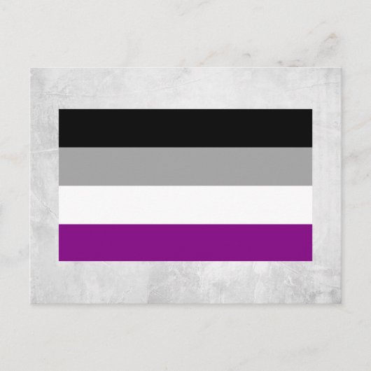 Asexuelle Pride-Flagge Postkarte (Vorderseite)