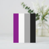 Asexuelle Pride-Flagge Postkarte (Stehend Vorderseite)