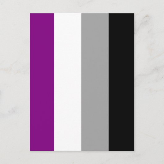Asexuelle Pride-Flagge Postkarte (Vorderseite)
