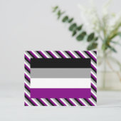Asexuelle Pride-Flagge Postkarte (Stehend Vorderseite)