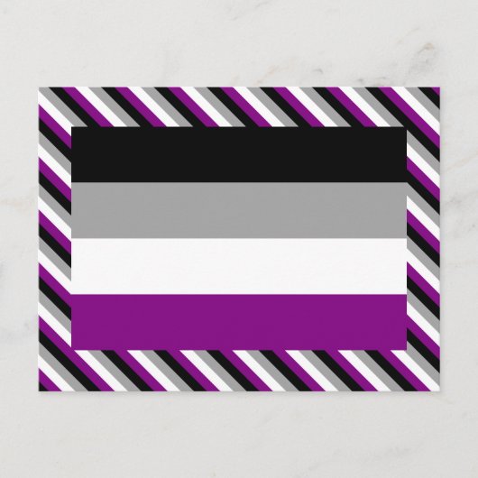 Asexuelle Pride-Flagge Postkarte (Vorderseite)