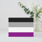 Asexuelle Pride-Flagge Postkarte (Stehend Vorderseite)