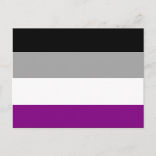 Asexuelle Pride-Flagge Postkarte (Vorderseite)