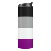 Asexuelle Pride-Flagge Thermosbecher (Nach links gedreht)