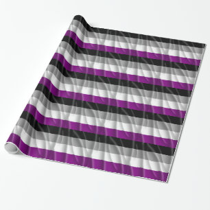 ASEXUELLE PRIDE-FLAGGE WELLENFÖRMIGES DESIGN -.png Geschenkpapier