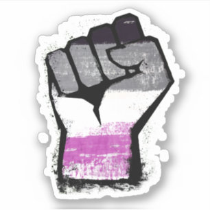 Asexuelle Protestfaust Aufkleber