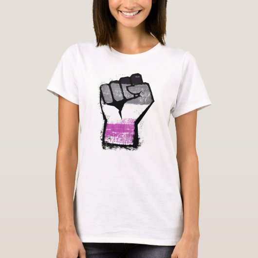 Asexuelle Protestfaust T-Shirt (Vorderseite)