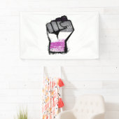 Asexuelle Protestfäuste Banner (Insitu)