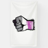 Asexuelle Protestfäuste Banner (Vertikal)