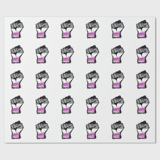 Asexuelle Protestfäuste Geschenkpapier (Flach)
