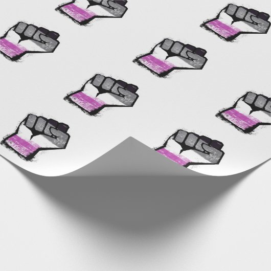 Asexuelle Protestfäuste Geschenkpapier (Ecke)
