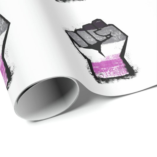 Asexuelle Protestfäuste Geschenkpapier (Rolleneckpunkt)