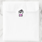 Asexuelle Protestfäuste Runder Aufkleber (Tasche)