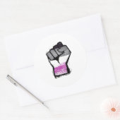 Asexuelle Protestfäuste Runder Aufkleber (Umschlag)