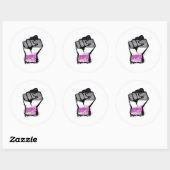 Asexuelle Protestfäuste Runder Aufkleber (Blatt)