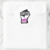 Asexuelle Protestfäuste Runder Aufkleber (Tasche)