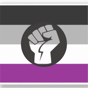 Asexuelle Protestflagge Aufkleber