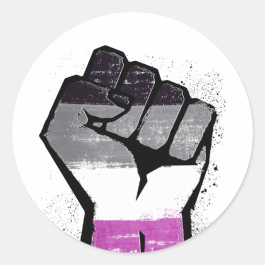 Asexuelle Resistenz Runder Aufkleber (Vorderseite)