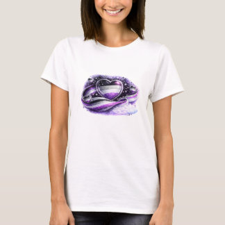 Asexuelle Stolz-Galaxie-Herz-T-Shirt-Design T-Shirt