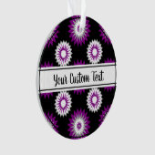 Asexuelle Stolz schwarzes Blumenmuster Ornament (Vorderseite)