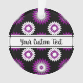 Asexuelle Stolz schwarzes Blumenmuster Ornament (Vorderseite)
