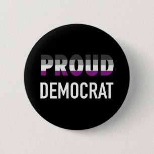 asexuelle, stolze Demokrat Button
