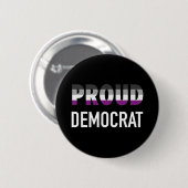 asexuelle, stolze Demokrat Button (Vorne & Hinten)