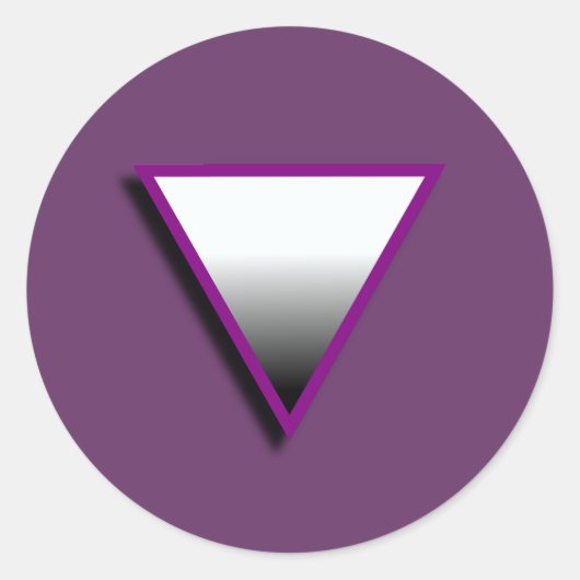 ASEXUELLE TRIANGELSYMBOL 3D RUNDER AUFKLEBER (Vorderseite)