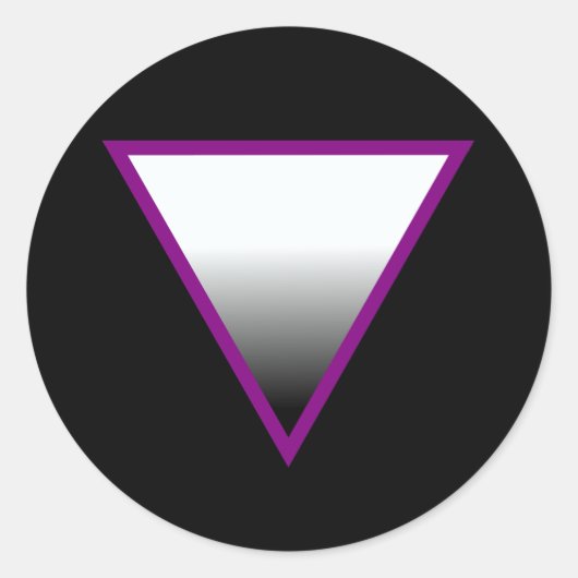 ASEXUELLE TRIANGELSYMBOL 3D RUNDER AUFKLEBER (Vorderseite)