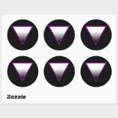 ASEXUELLE TRIANGELSYMBOL 3D RUNDER AUFKLEBER (Blatt)
