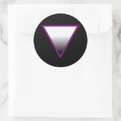 ASEXUELLE TRIANGELSYMBOL 3D RUNDER AUFKLEBER (Tasche)
