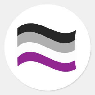 Asexuellen Stolz-Wellenflagge Runder Aufkleber