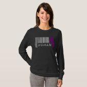 Asexueller Barcode Pride Mensch Niedlich Ace Ästhe T-Shirt (Vorne ganz)