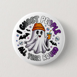 Asexueller lustiger Halloween – Ich spuke bei Mens Button