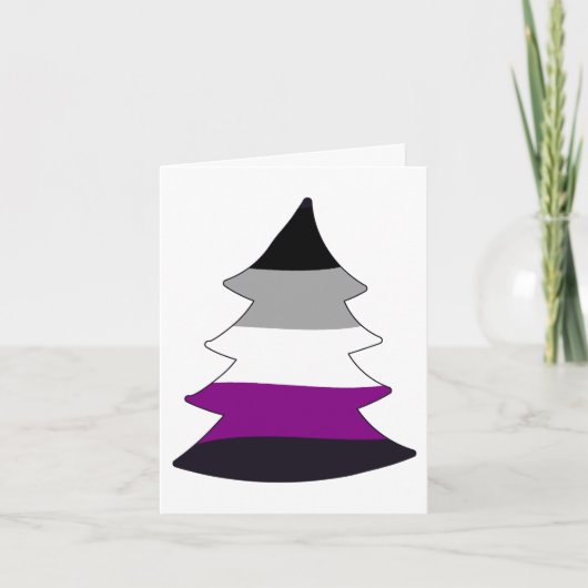 Asexueller Pride Holigay-Baum Feiertagskarte (Vorderseite)