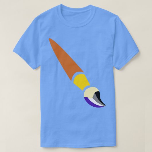 Asexueller Pride-Pinsel T-Shirt (Design vorne)