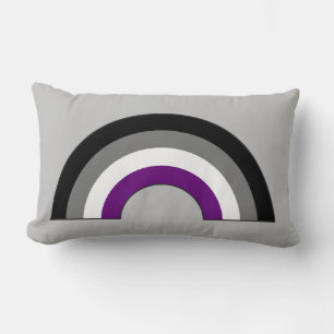 Asexueller Regenbogen + Ace   Demi   Grau Lendenkissen
