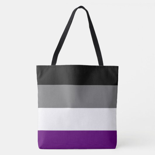 Asexueller Regenbogen| Demi| Grau ] Tasche (Vorderseite)