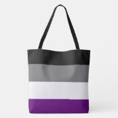 Asexueller Regenbogen| Demi| Grau ] Tasche (Rückseite)