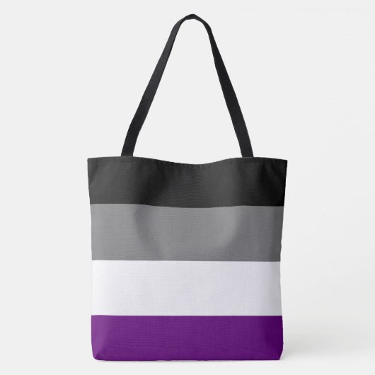 Asexueller Regenbogen| Demi| Grau ] Tasche (Rückseite)