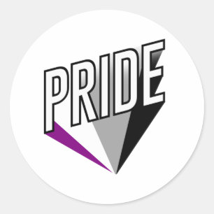 Asexueller Stolz-Ausbruch Runder Aufkleber