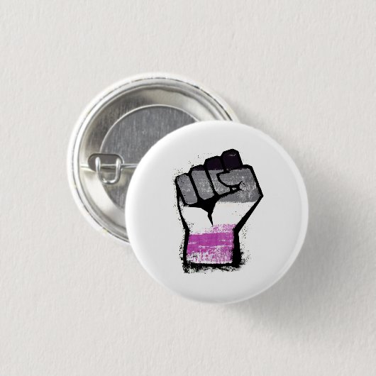 Asexueller Stolz Faust Button (Vorne & Hinten)