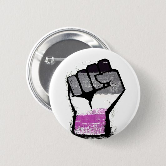Asexueller Stolz Faust Button (Vorne & Hinten)