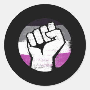 Asexueller Stolz-Faust-Kreis-Druck Runder Aufkleber